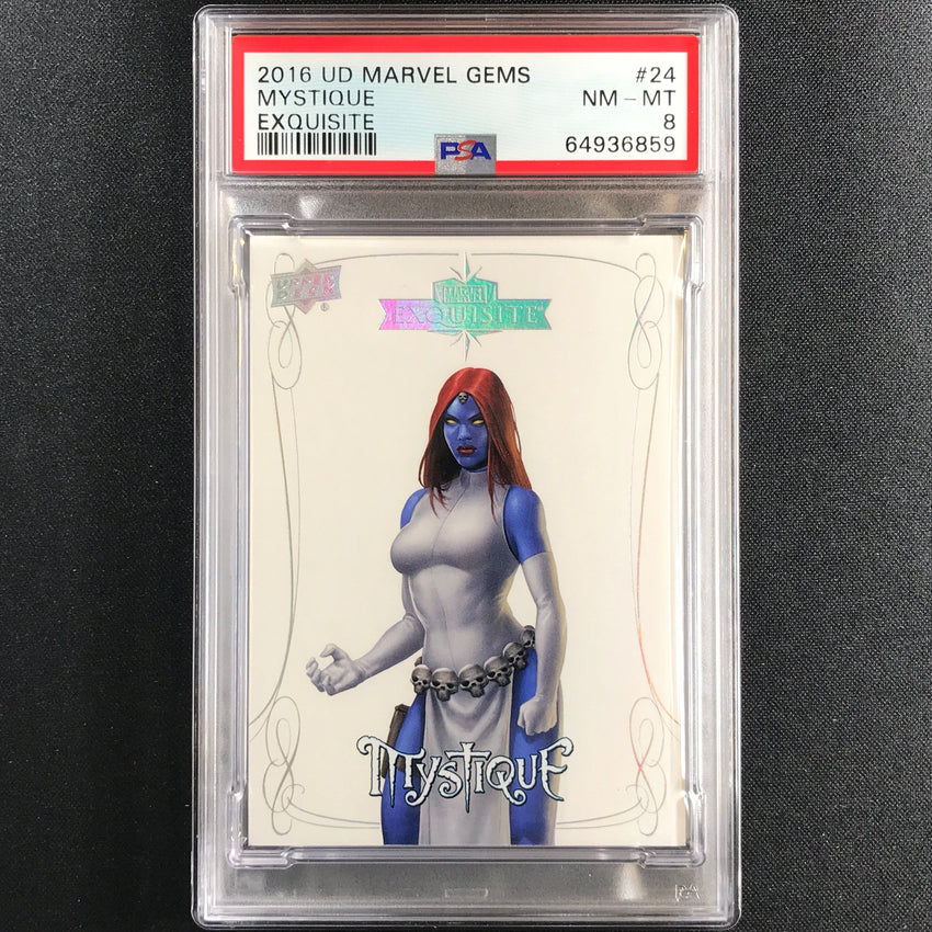 2016 Marvel Gems Mystique Exquisite 44/99 PSA 8