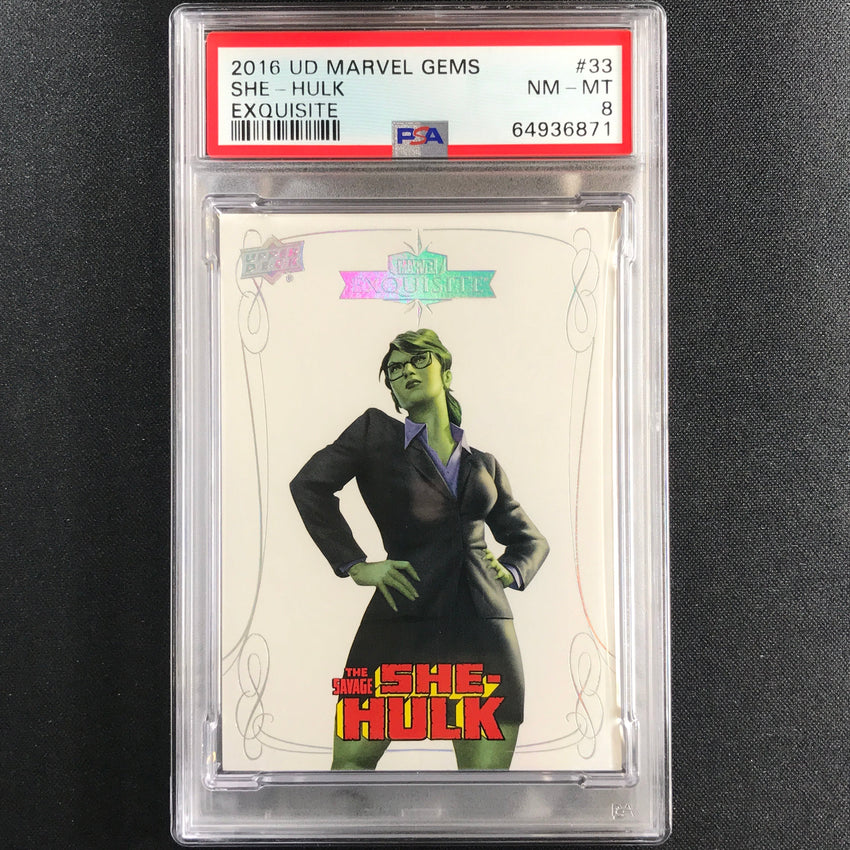 2016 Marvel Gems She-hulk Exquisite 35/99 PSA 8