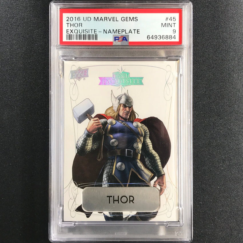 2016 Marvel Gems Thor Exquisite Nameplate 6/10 PSA 9