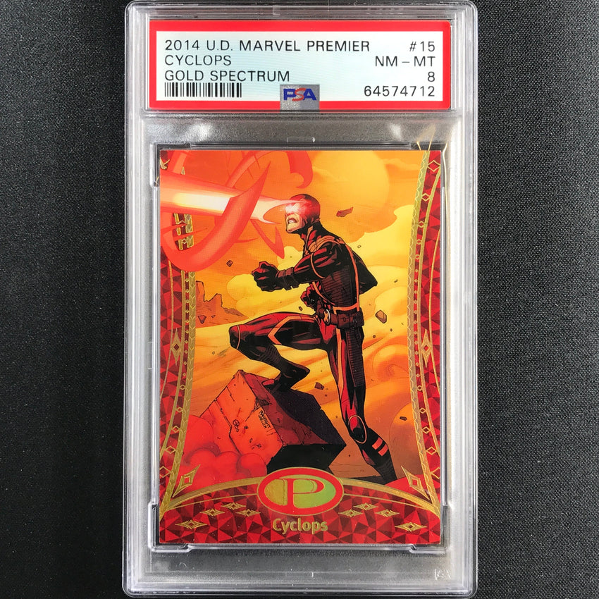 2014 Marvel Premier CYCLOPS Gold Spectrum 24/25 PSA 8