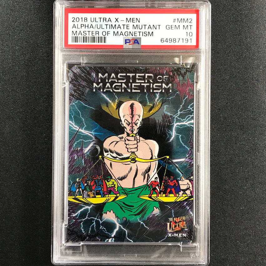 2018 Fleer Ultra X-men Alpha Ultimate Mutant Master Of Magnetism Mm2 PSA 10 191