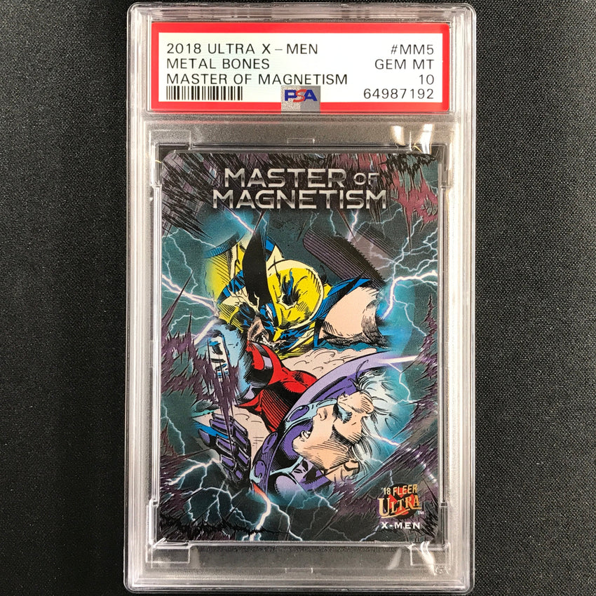 2018 Fleer Ultra X-men Metal Bones Master Of Magnetism No Mm5 PSA 10 192