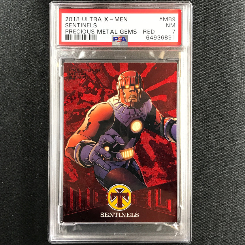 2018 Fleer Ultra X-men Sentinels Precious Metal Gems Pmg Red 23/99 PSA 7