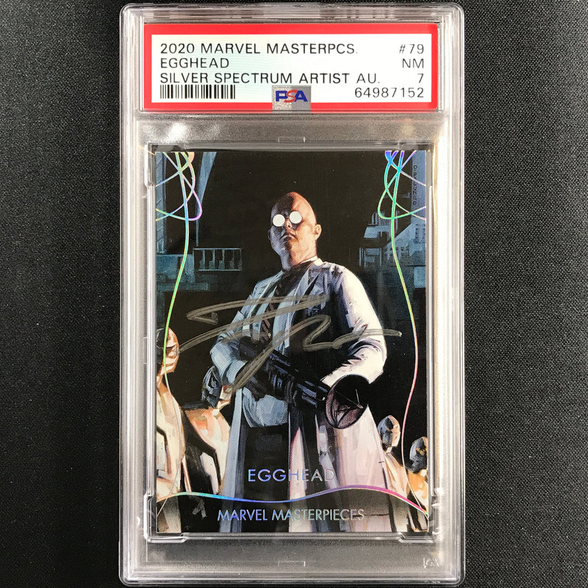 2020 Marvel Masterpieces Egghead Silver Spectrum Auto Dave Palumbo 5/10 PSA 7