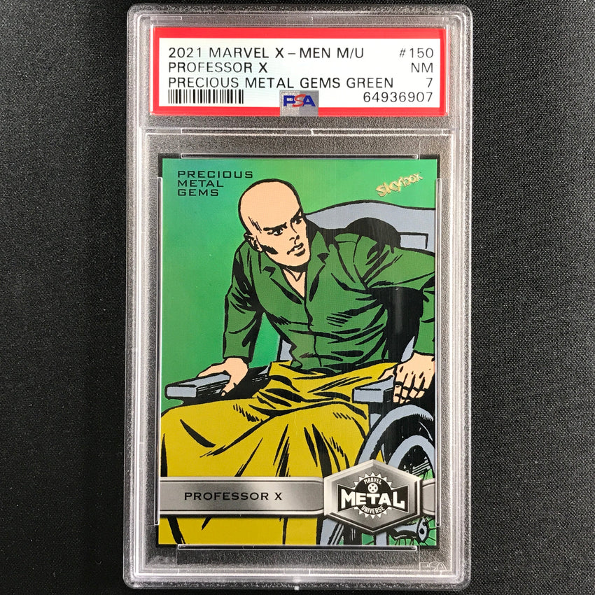 2020-21 X-men Metal Universe Professor X Precious Metal Gem Pmg Green 6/10 PSA 7