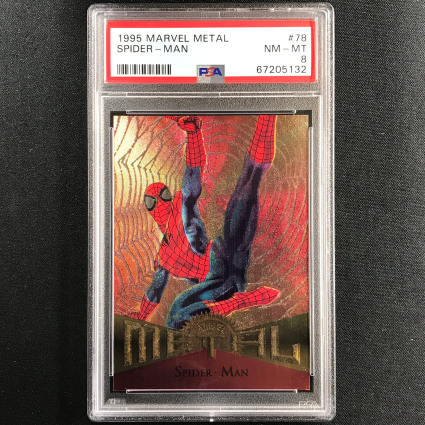 1995 Marvel Metal Spider-man Base No 78 Psa 8 132