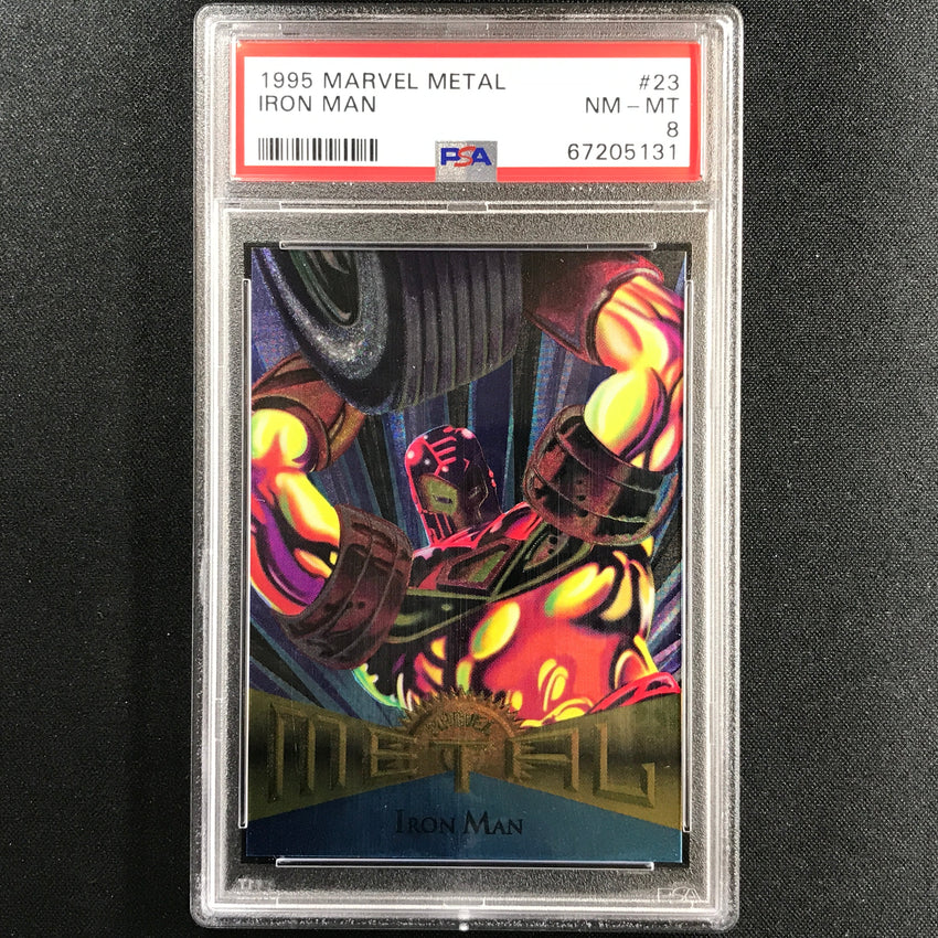 1995 Marvel Metal Iron Man Base No 23 Psa 8 131