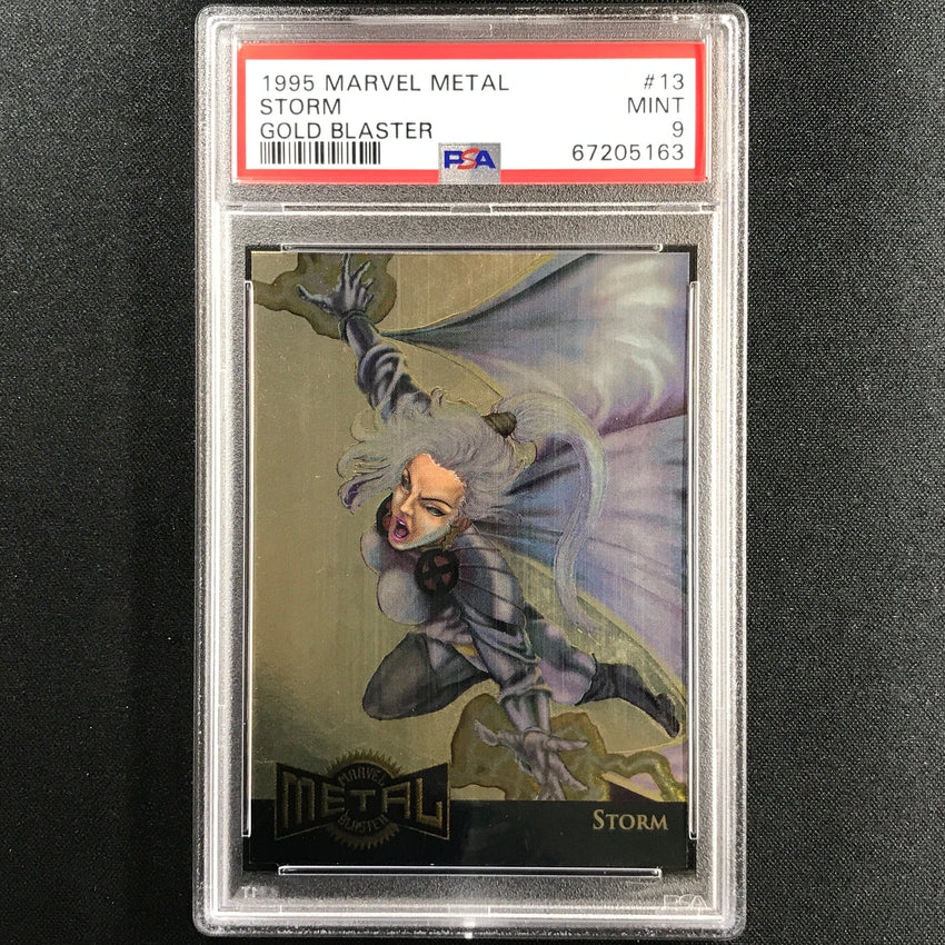 1995 Marvel Metal Storm Gold Blaster No 13 PSA 9 163