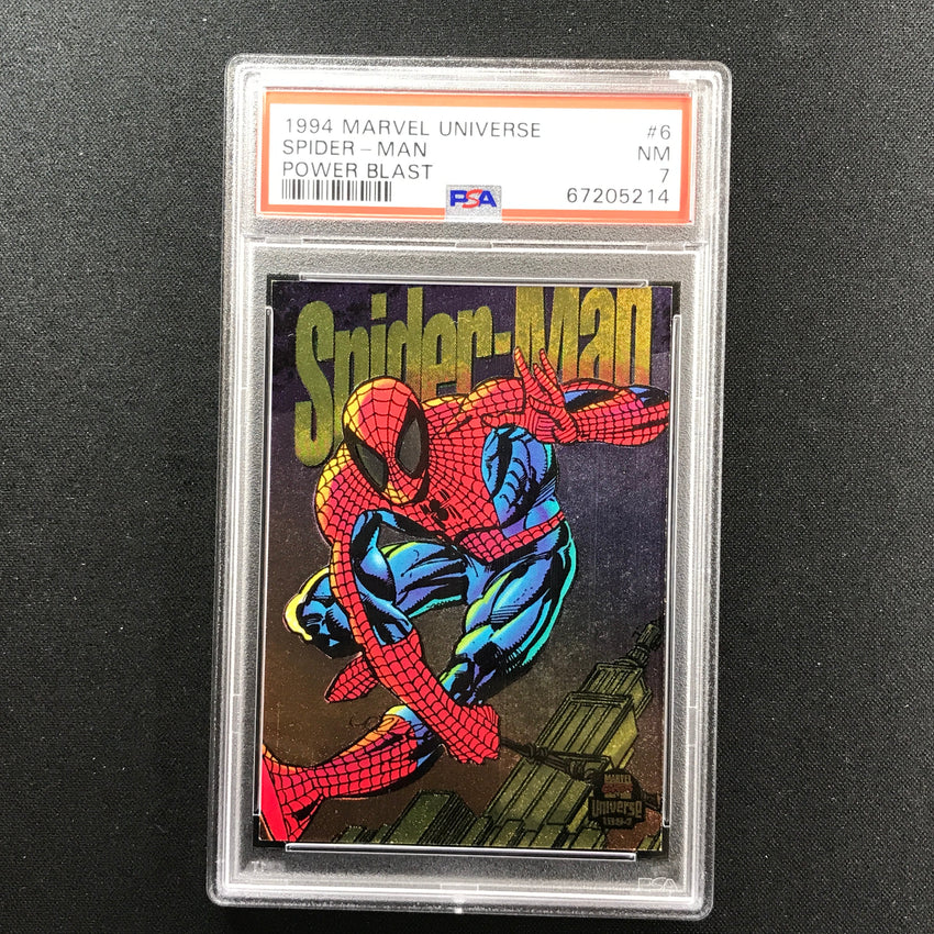 1994 Marvel Universe Spider-man Power Blast No 6 PSA 7 214
