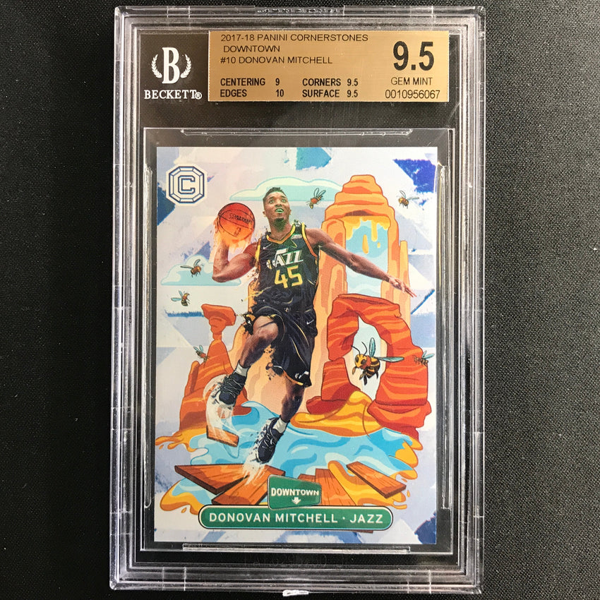 2017-18 Cornerstones Donovan Mitchell Rookie Downtown Ssp No Dt10 BGS 9.5 067