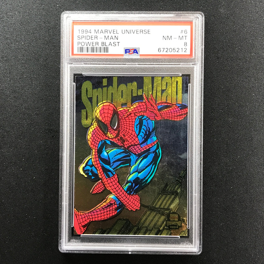 1994 Marvel Universe Spider-man Power Blast No 6 Psa 8 212
