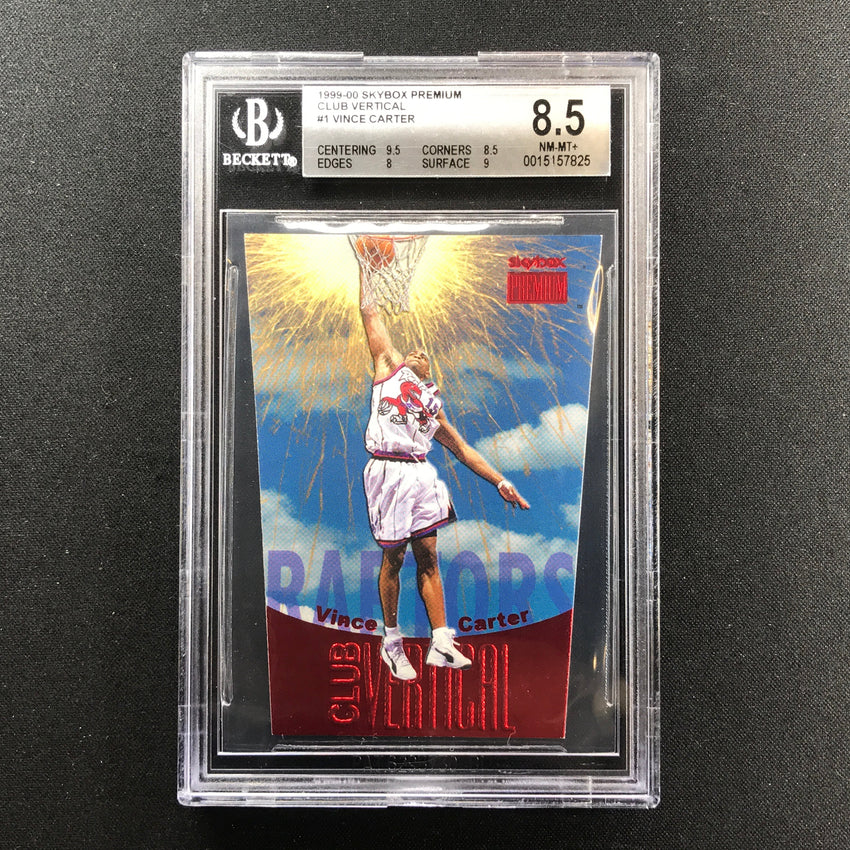 1999-00 Skybox Premium Vince Carter Club Vertical 70/100 Bgs 8.5 825