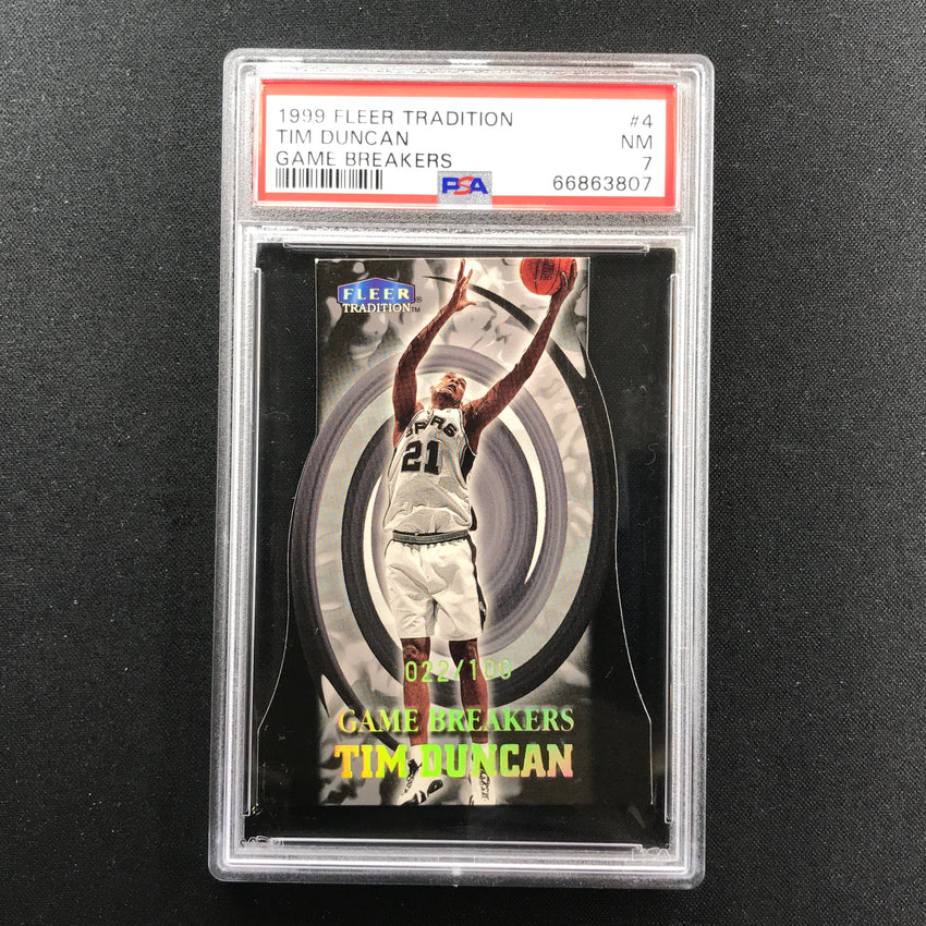 1999-00 Tradition Tim Duncan Game Breakers 22/100 PSA 7 807