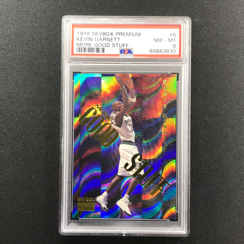 1999-00 Skybox Premium Kevin Garnett More Good Stuff 87/99 PSA 8 830