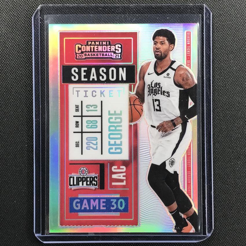 2020-21 Contenders PAUL GEORGE Season Ticket Photo Variation Prizm #50