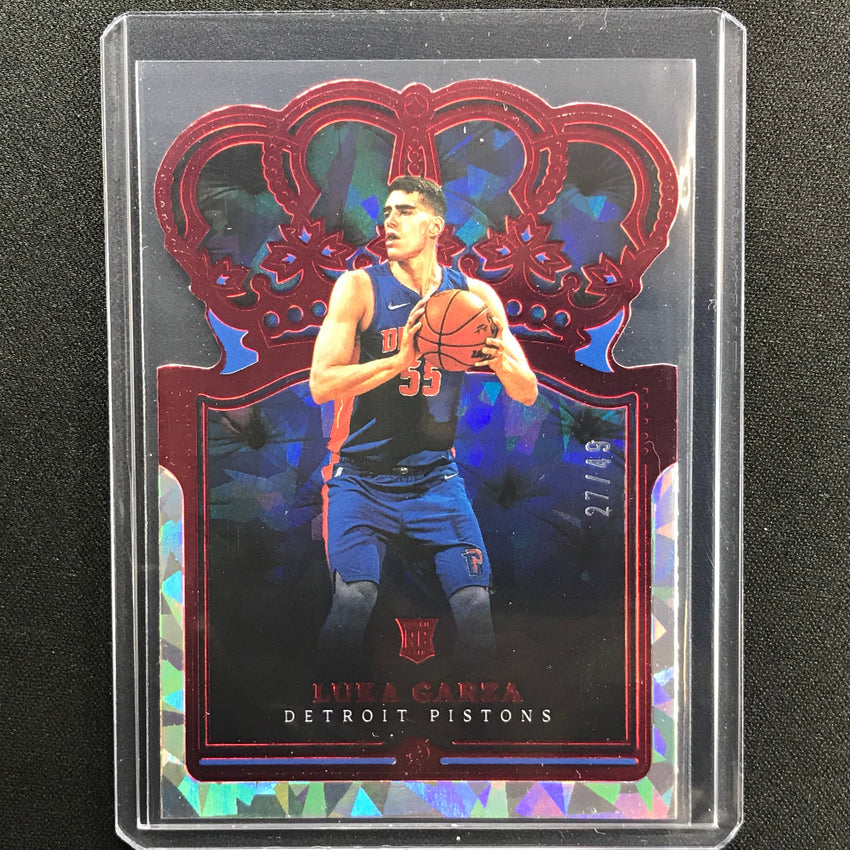2021-22 Crown Royale Luka Garza Rookie Crystal Red 27/49