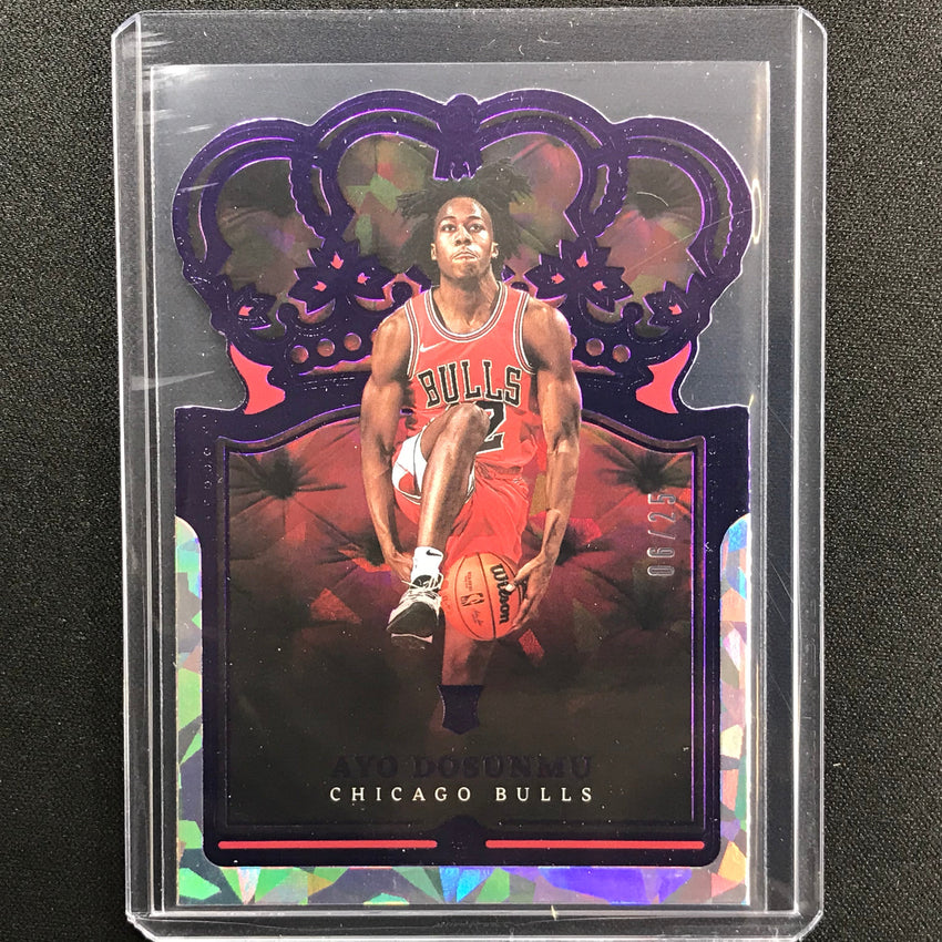 2021-22 Crown Royale Ayo Dosunmu Rookie Crystal Purple 6/25