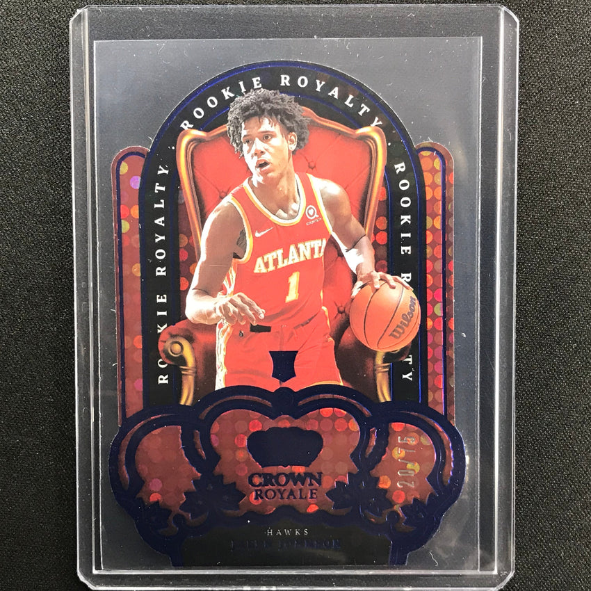 2021-22 Crown Royale Jalen Johnson Rookie Royalty Die-cut Blue 20/75