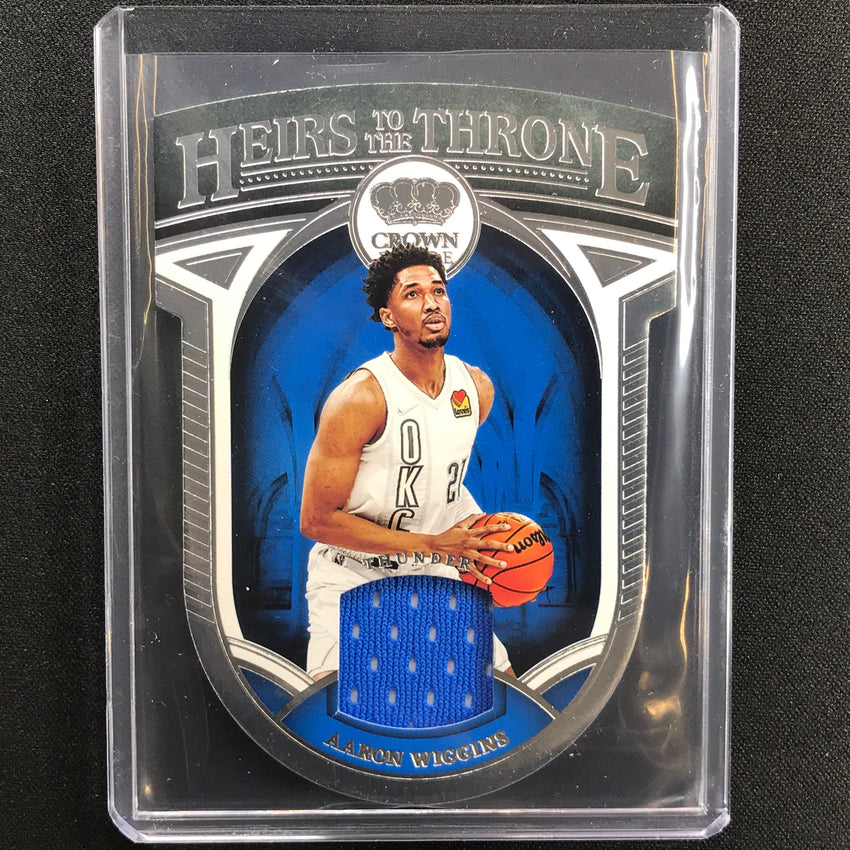 2021-22 Crown Royale Aaron Wiggins Heirs To The Throne Rookie Jersey No Awg B