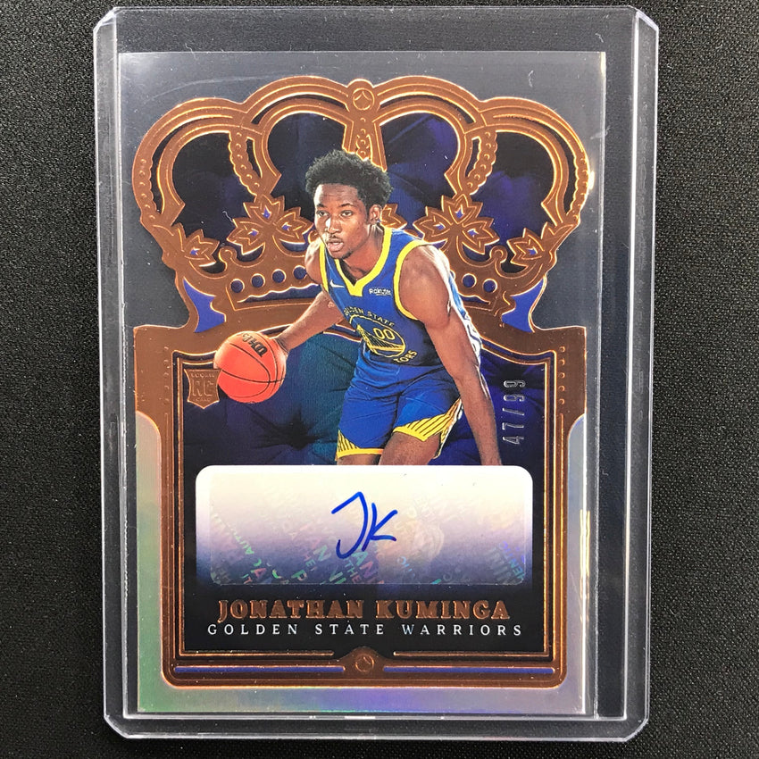 2021-22 Crown Royale Jonathan Kuminga Rookie Crown Autographs Die-cut 47/99
