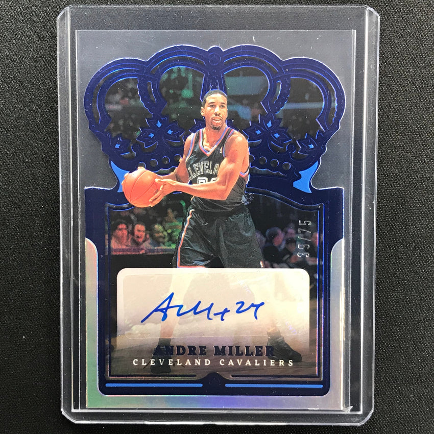 2021-22 Crown Royale Andre Miller Crown Autographs Die-cut Blue 39/75