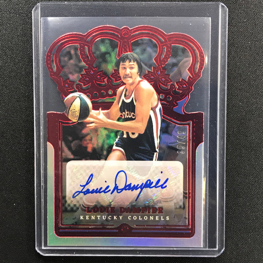 2021-22 Crown Royale Louie Dampier Crown Autographs Die-cut Red 35/49