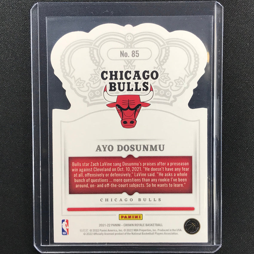 2021-22 Crown Royale Ayo Dosunmu Rookie Crystal Purple 6/25