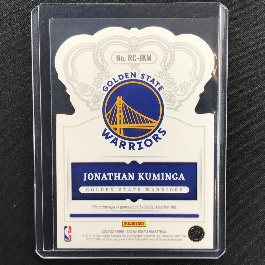 2021-22 Crown Royale Jonathan Kuminga Rookie Crown Autographs Die-cut 47/99
