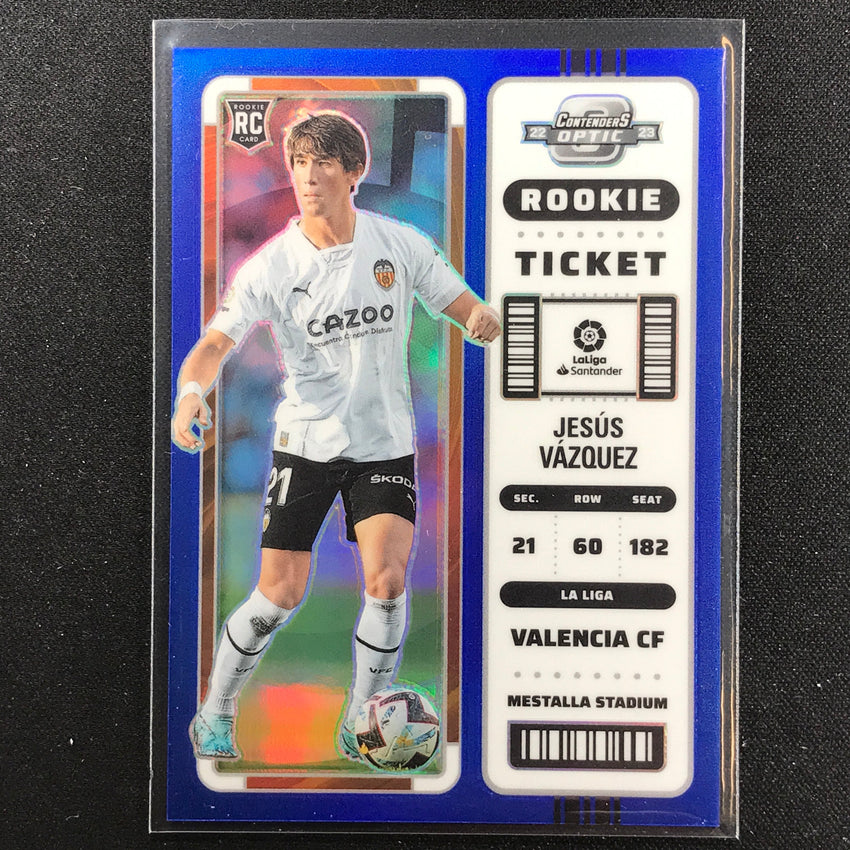 2022-23 Chronicles La Liga Jesus Vazquez Contenders Optic Rookie Blue 2/49