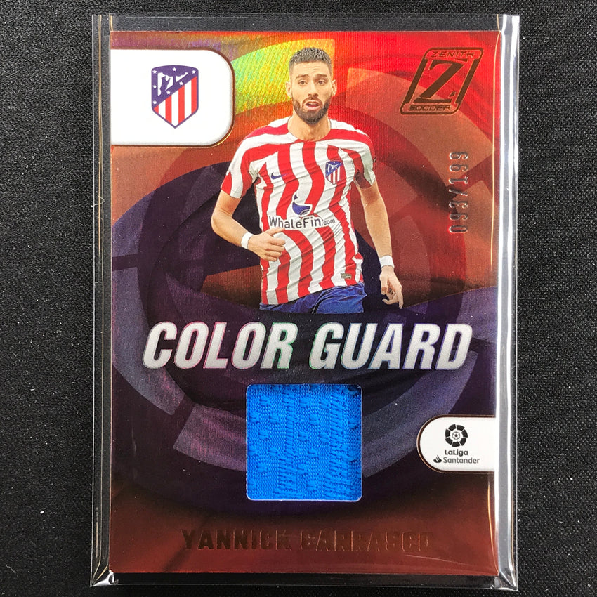 2022-23 Chronicles La Liga Yannick Carrasco Zenith Color Guard Relic 93/199