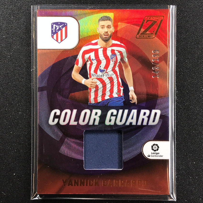 2022-23 Chronicles La Liga Yannick Carrasco Zenith Color Guard Relic 142/199