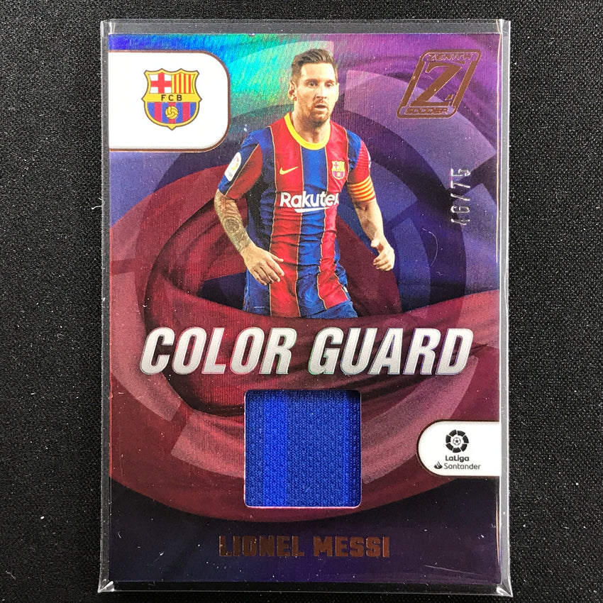 2022-23 Chronicles La Liga Lionel Messi Zenith Color Guard Relic Bronze 46/75