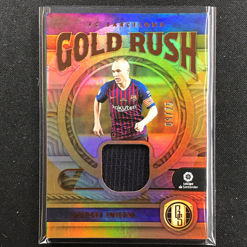 2022-23 Chronicles La Liga Andres Iniesta Gold Standard Gold Rush Jersey 9/25