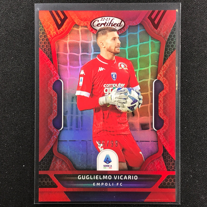 2022-23 Chronicles Serie A Guglielmo Vicario Certified Red 96/99