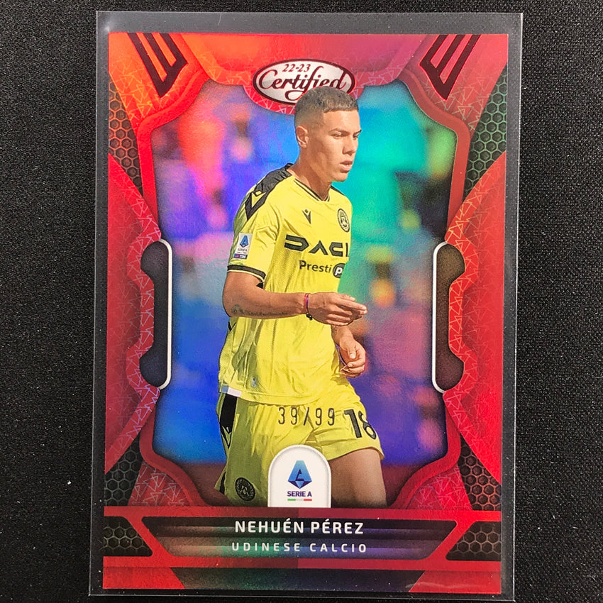 2022-23 Chronicles Serie A Nehuen Perez Certified Red 39/99