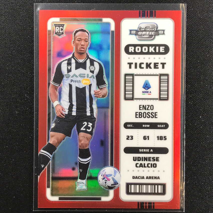 2022-23 Chronicles Serie A Enzo Ebosse Contenders Optic Rookie Ticket Red 75/99