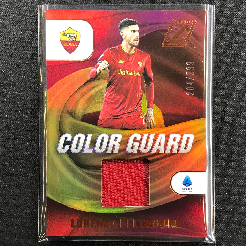 2022-23 Chronicles Serie A Lorenzo Pellegrini Zenith Color Guard Relic 204/299