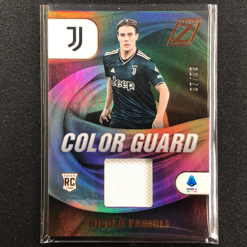 2022-23 Chronicles Serie A Nicolo Fagioli Zenith Color Guard Rookie Relic 97/99