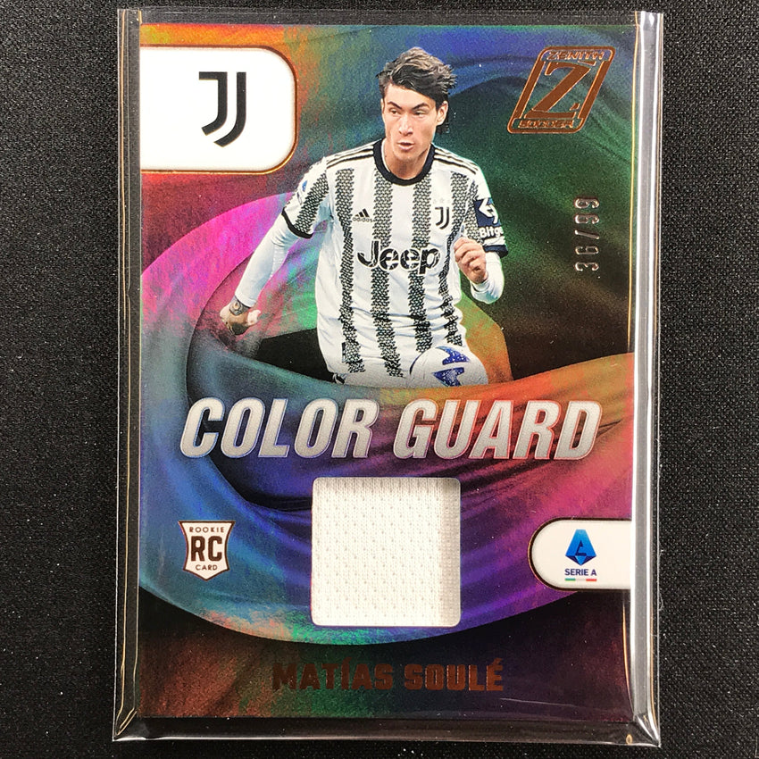 2022-23 Chronicles Serie A Matias Soule Zenith Color Guard Rookie Relic 36/99