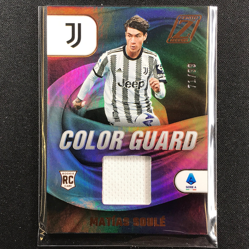 2022-23 Chronicles Serie A Matias Soule Zenith Color Guard Rookie Relic 71/99