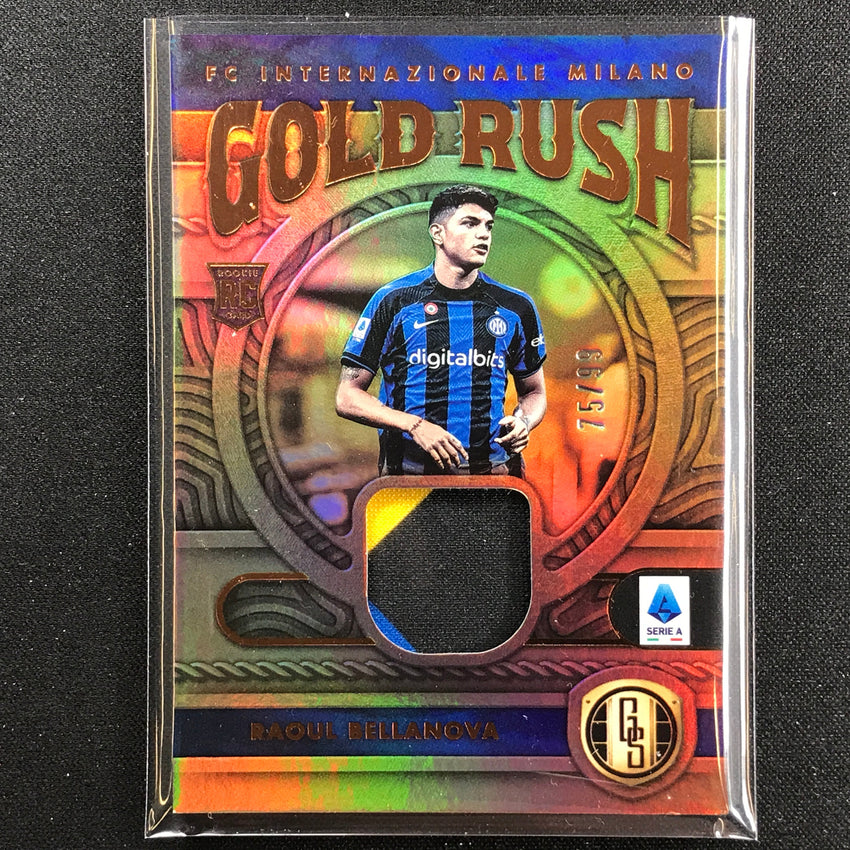 2022-23 Chronicles Serie A Raoul Bellanova Gold Standard Rush Rookie Relic 75/99