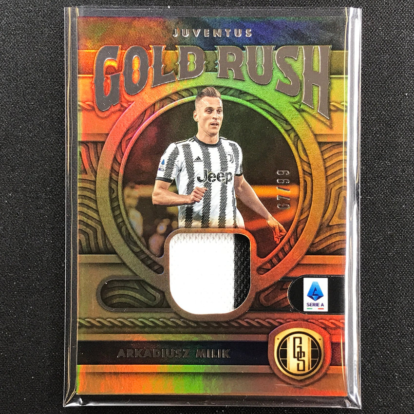 2022-23 Chronicles Serie A Arkadiusz Milik Gold Standard Gold Rush Relic 67/99