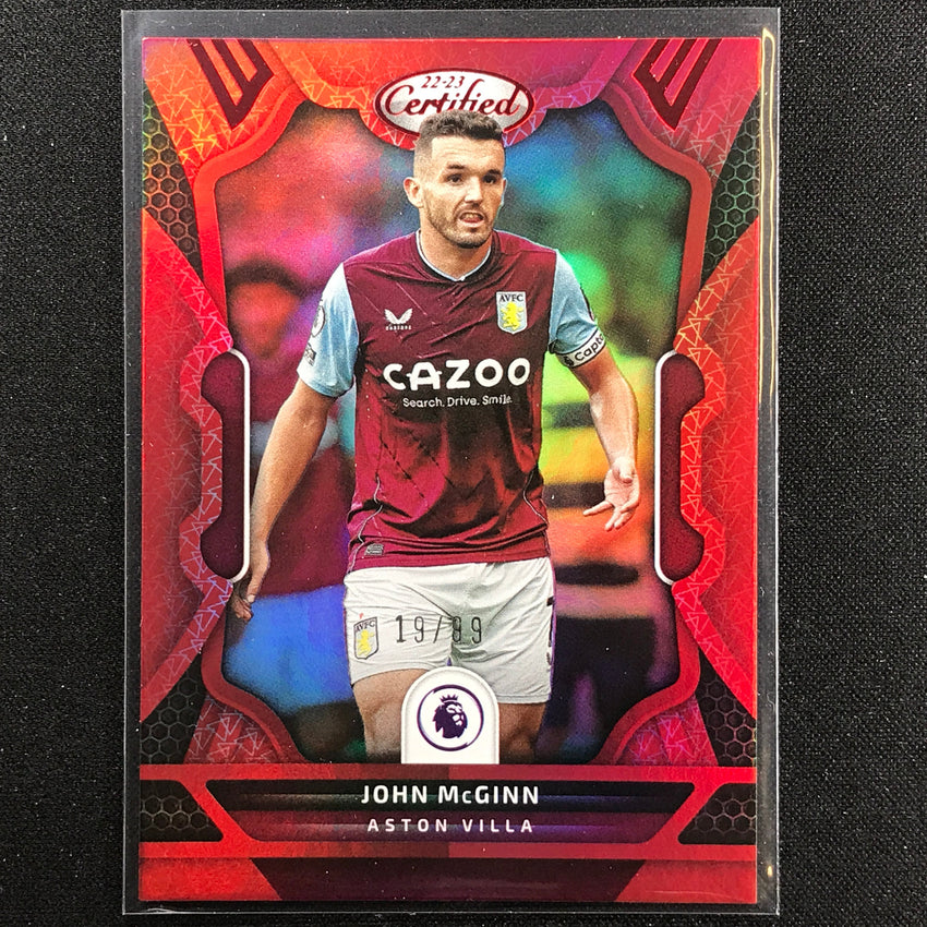 2022-23 Chronicles Epl John Mcginn Certified Red 19/99