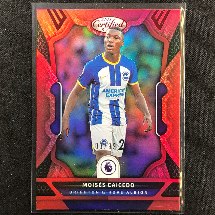 2022-23 Chronicles Epl Moises Caicedo Certified Red 3/99