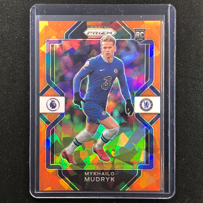 2022-23 Chronicles Epl Mykhailo Mudryk Prizm Rookie Cracked Ice Orange 10/23