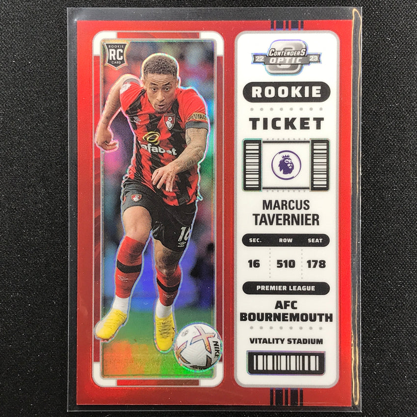2022-23 Chronicles Epl Marcus Tavernier Contenders Optic Rookie Ticket Red 42/99