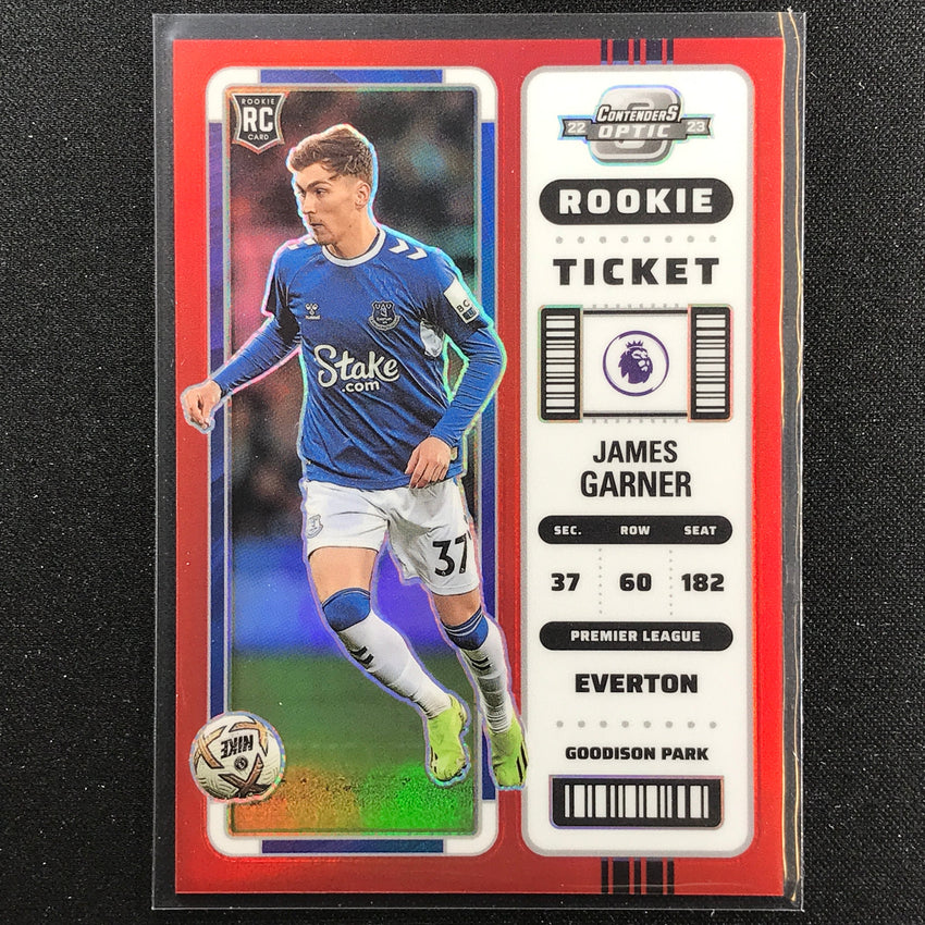 2022-23 Chronicles Epl James Garner Contenders Optic Rookie Ticket Red 30/99