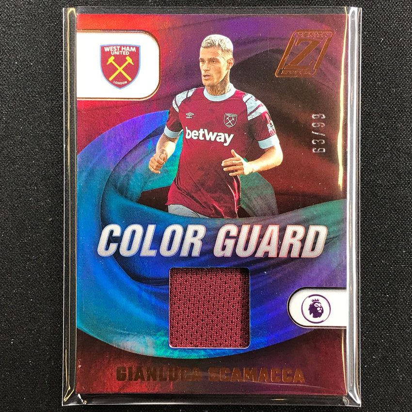 2022-23 Chronicles Epl Gianluca Scamacca Zenith Color Guard Relic Bronze 63/99