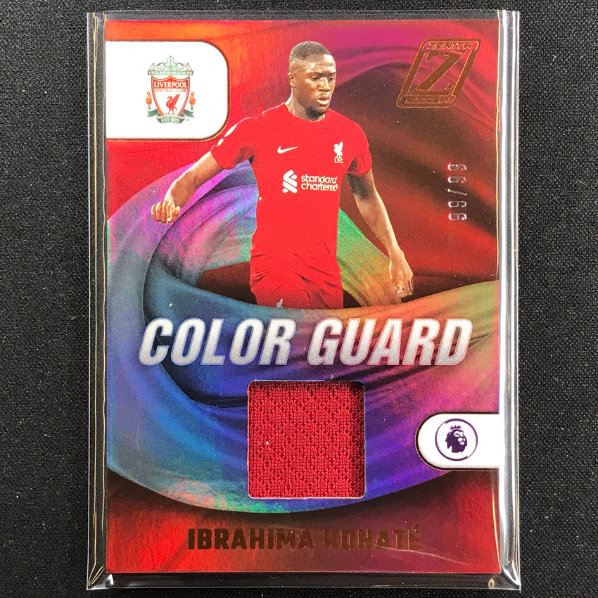 2022-23 Chronicles Epl Ibrahima Konate Zenith Color Guard Relic Bronze 99/99
