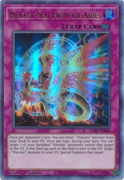 Hieratic Seal From the Ashes - GFTP-EN058 - Ultra Rare 1st Edition-Cherry Collectables
